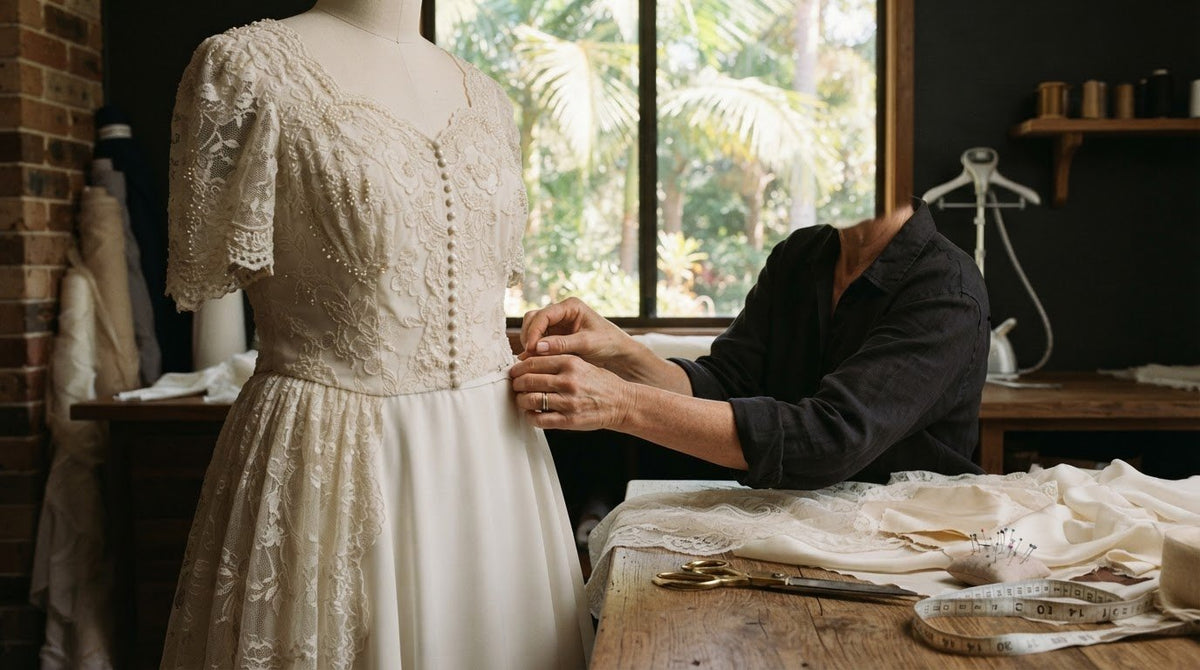 Vintage Wedding Dress Restyling for Queensland Receptions