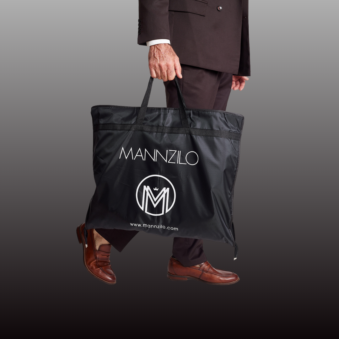 Mannzilo by the fittin g room Banners